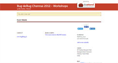 Desktop Screenshot of bugdebug-chennai2012-workshops.doattend.com